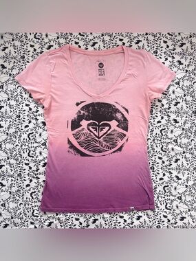Roxy pink and purple ombre graphic tee